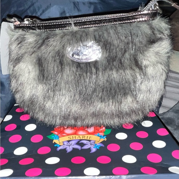 Sharif Handbags - Sharif NWT Faux Fur Bag With Crossbody Strap